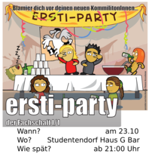 Werbung Erstiparty